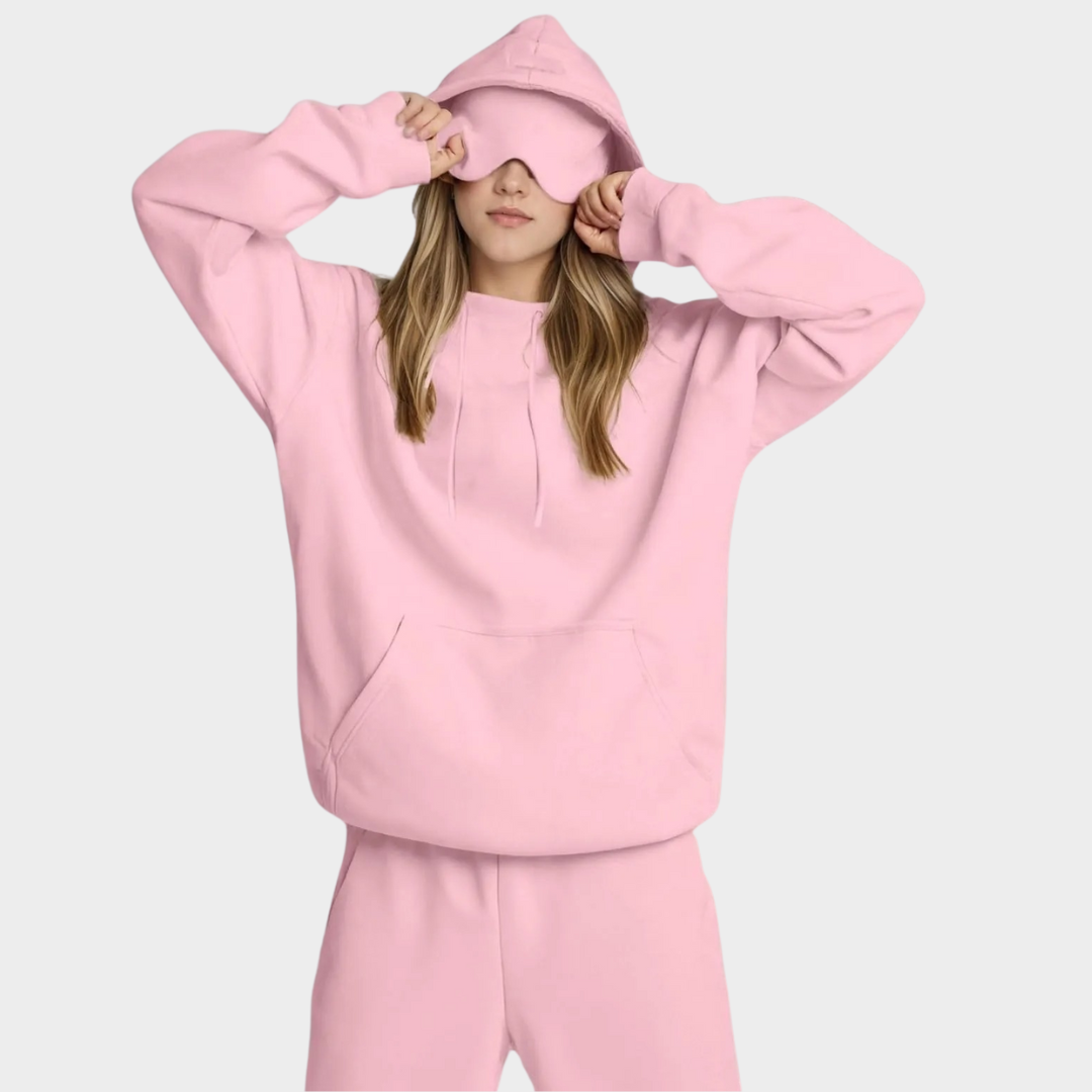 Women’s Hooded Sweatshirt – Casual Pullover with Built In Eye Mask – Long Sleeve Sports Hoodie with Pocket – Multiple Colours