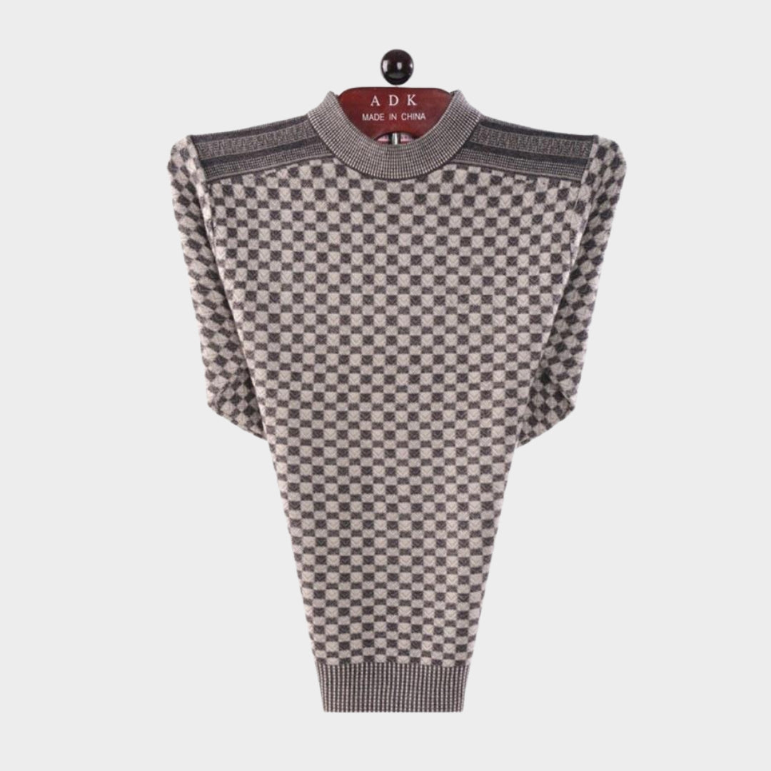 Men’s Turtleneck Sweater – Casual Warm Cashmere, Slim Fit, Dark and Light Grey