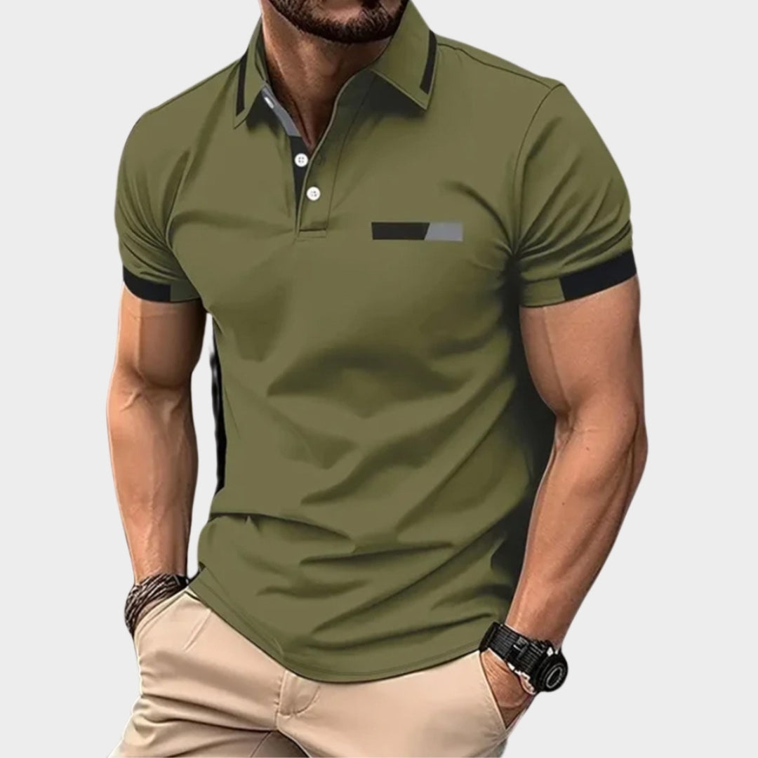 Men's Short Sleeve Polo Shirt - Summer Casual Lapel Sports Polos, Coffee, Green, and More