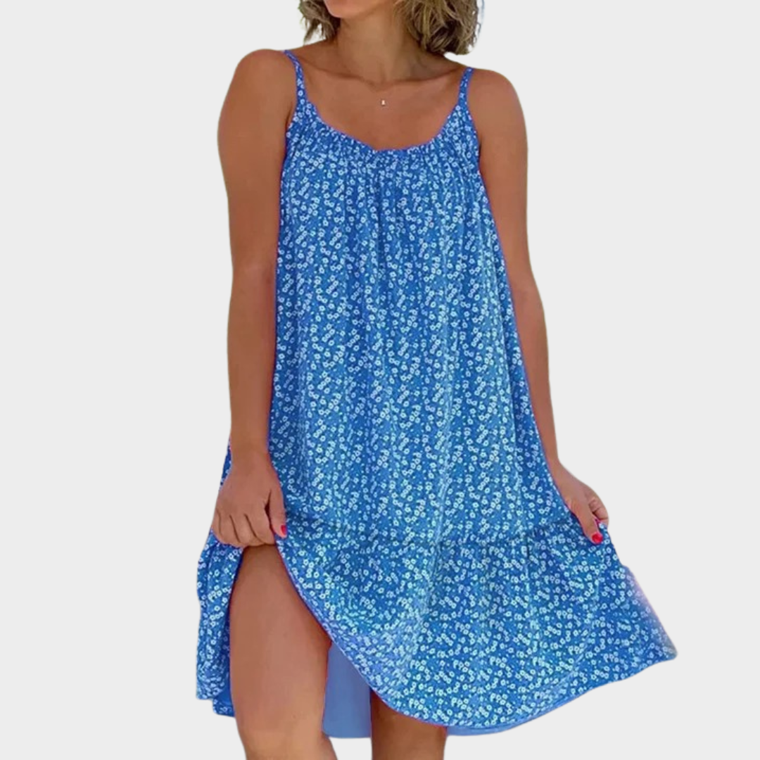 Women’s Sleeveless Swing Dress – Loose Fit Floral Print Design – Lightweight Oversized Style – Soft Comfortable Fabric – Multiple Colours