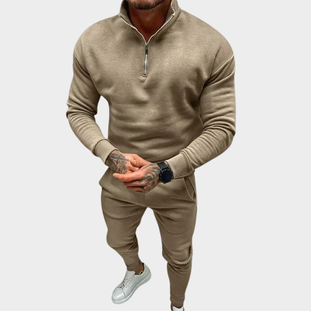 Men’s Sweatshirt & Joggers Set – Half-Zip – Soft & Warm – Relaxed Fit – Multiple Colours