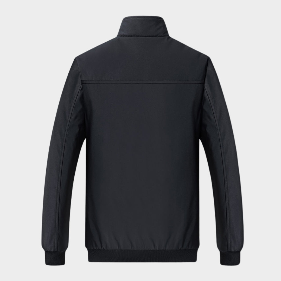 Men's Business Jacket - Fleece Thickening Solid Color, Casual Coat, Grey, Dark Blue, Black