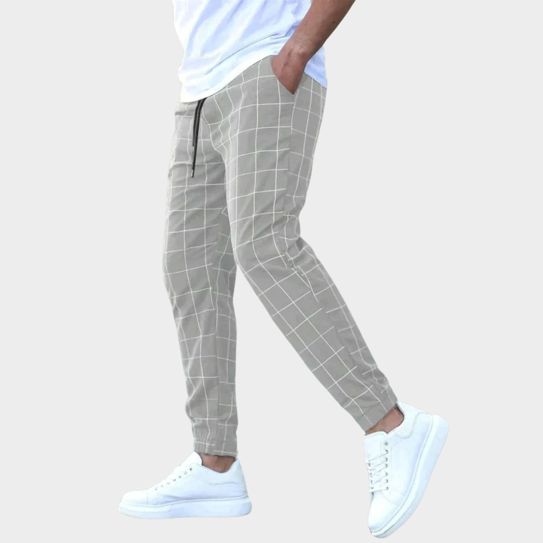 Men’s Classic Plaid Trousers – Tailored Fit – Business Casual – Comfortable & Stylish – Multiple Colours