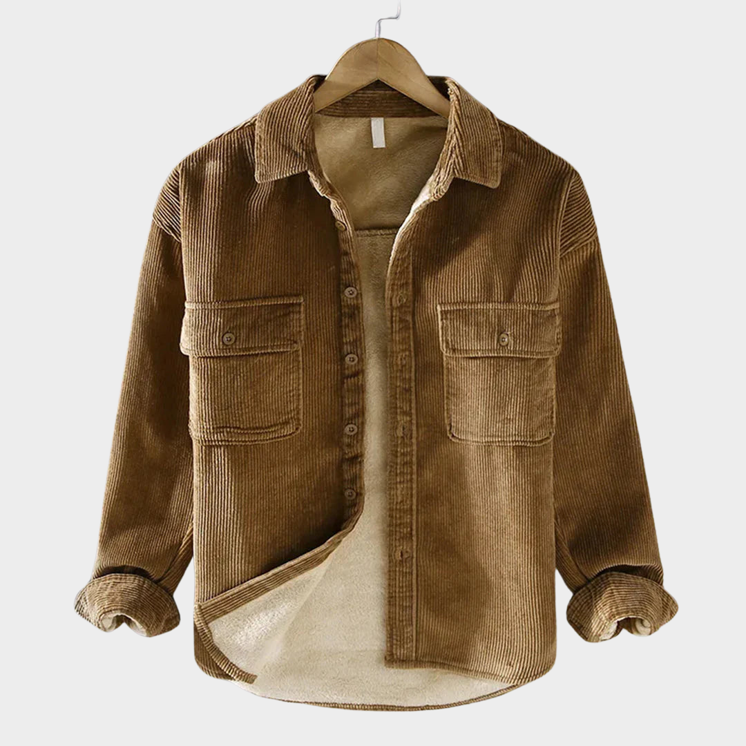 Men’s Corduroy Shirt – Smart Casual – Long Sleeve – Button-Up – Warm Thick Fabric – Multiple Colours