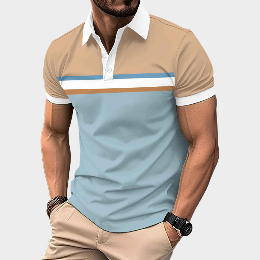 Men's Polo Shirt – Short Sleeve – Breathable Cotton Blend – Business Casual Fit – Multiple Colours
