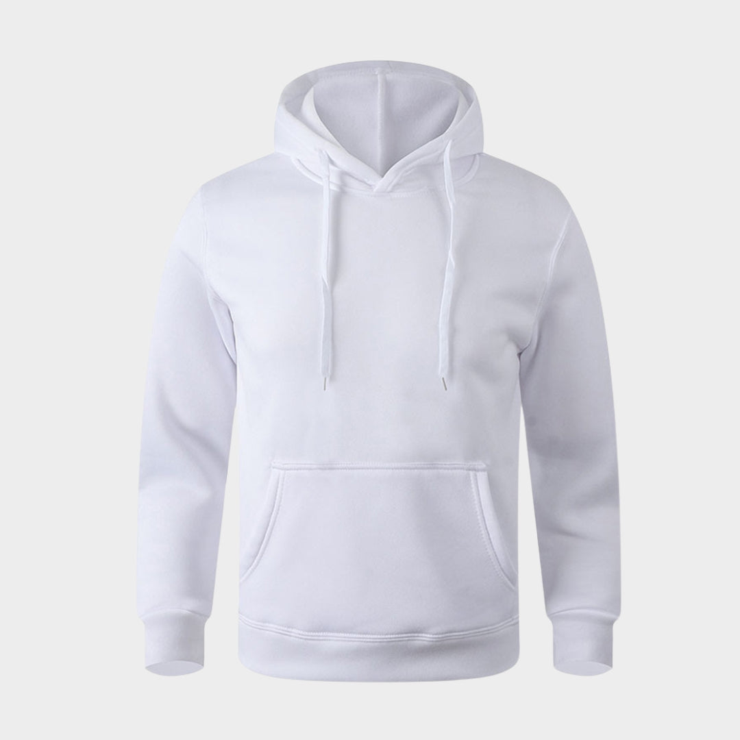 Warm Casual Hooded Sweatshirt for Men – Multi-color Streetwear, Cotton Blend
