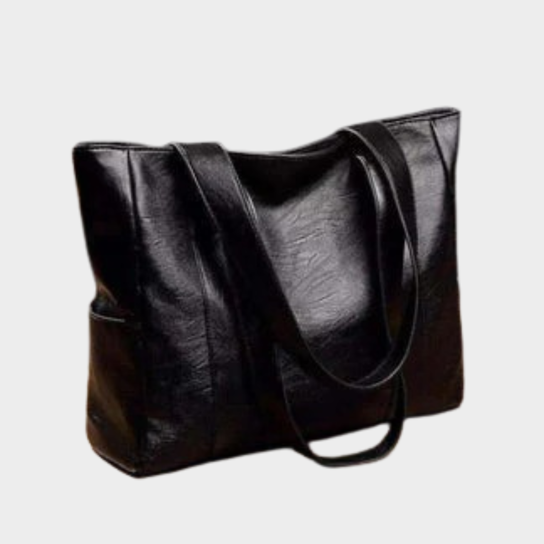 Women's Large Capacity Tote Bag – Retro Vegan Leather Shoulder Handbag for Commute – Multiple Colours