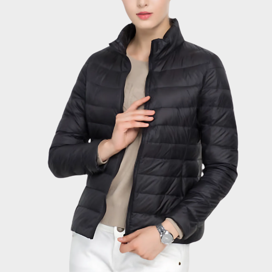 Women's Ultra-Light Duck Down Jacket – Slim Fit Puffer Coat – Windproof – Multiple Colours