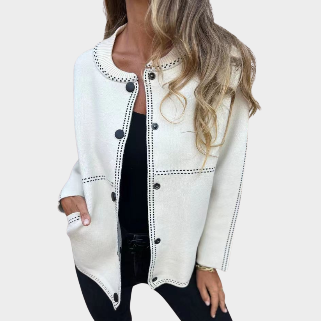 Women’s Relaxed Fit Sweater Jacket – Soft Knit Button-Front Cardigan – Long Sleeve with Pockets – Multiple Colours