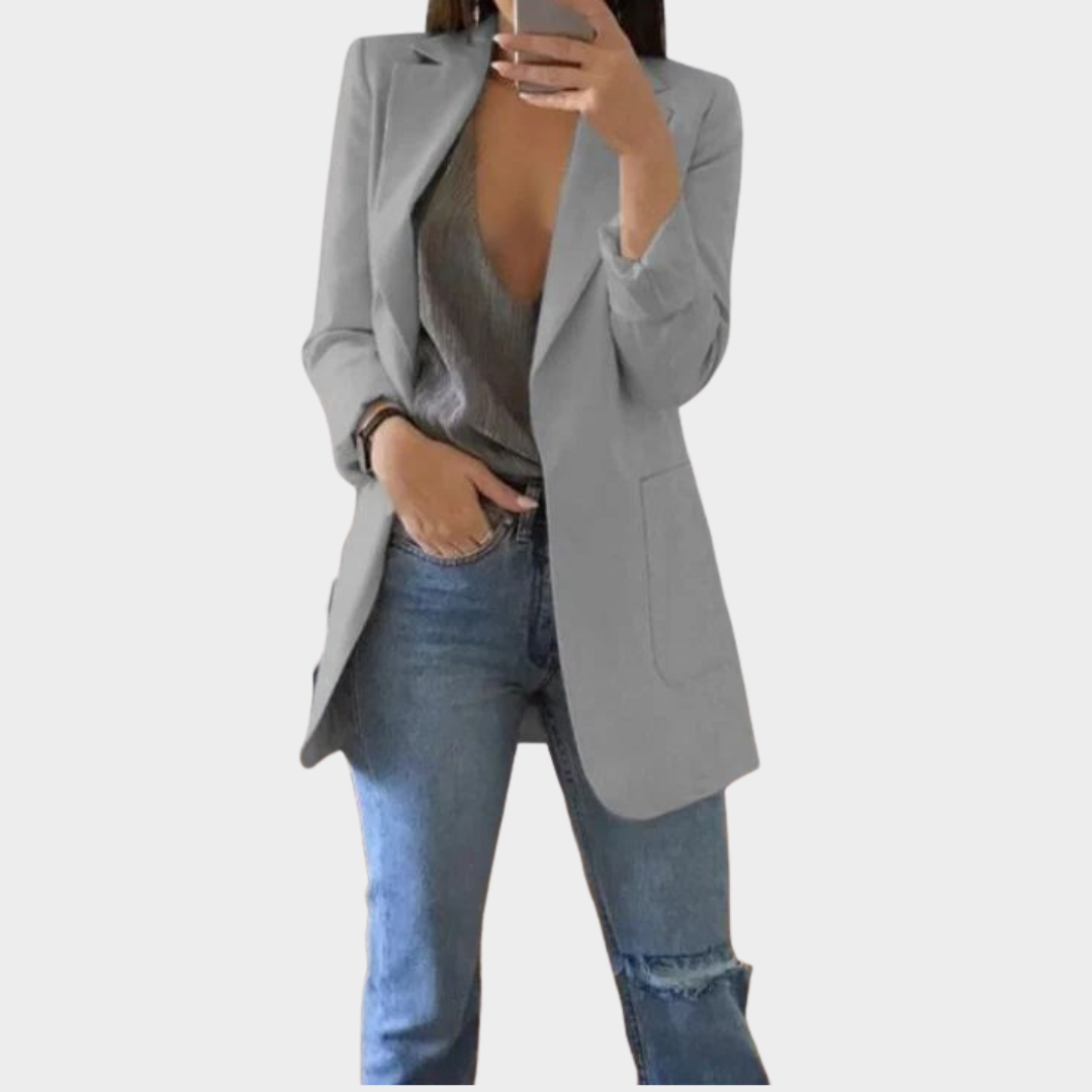 Women's Slim Fit Cardigan – Polo Neck – Elegant Casual Coat – Tailored Design – Multiple Colours
