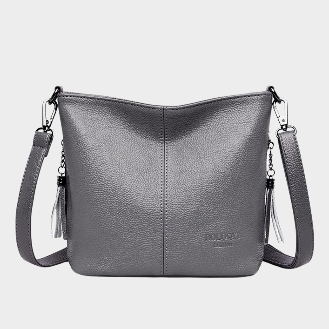 Women Shoulder Crossbody Bag – Genuine Tassels PU Leather Bucket Design – Multiple Colours
