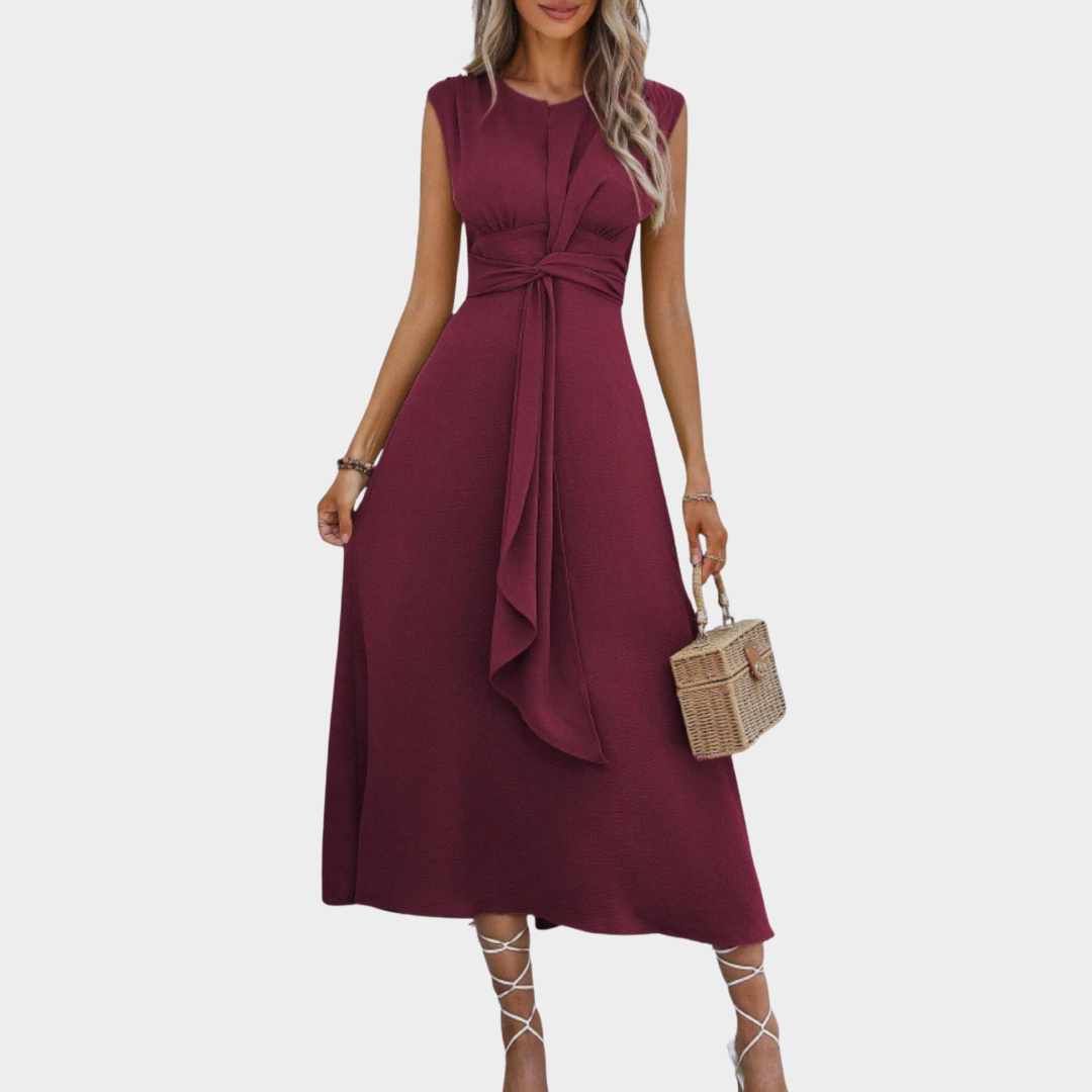 Women’s Maxi Dress – Elegant Sleeveless Round Neck Design with Flowing Full-Length Silhouette – Multiple Colours