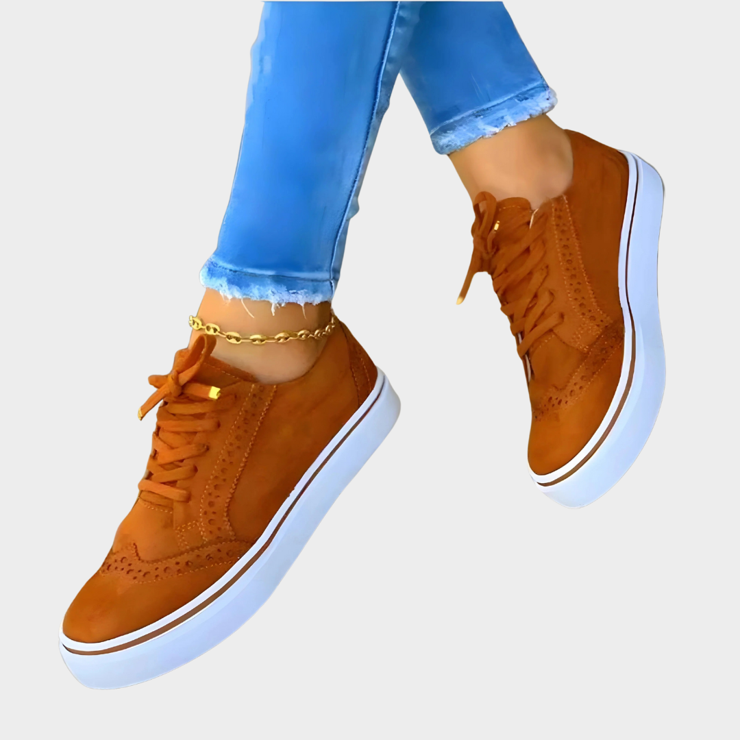 Women’s Lace-Up Platform Sneakers – Supportive Fit – Synthetic Upper – Casual Walking Shoes – Multiple Colours