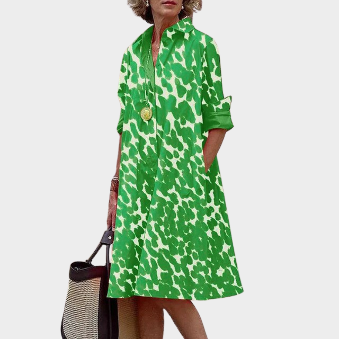 Women's Long Shirt Dress – Button-Up – Loose Fit – Lightweight Cotton – Multiple Colours