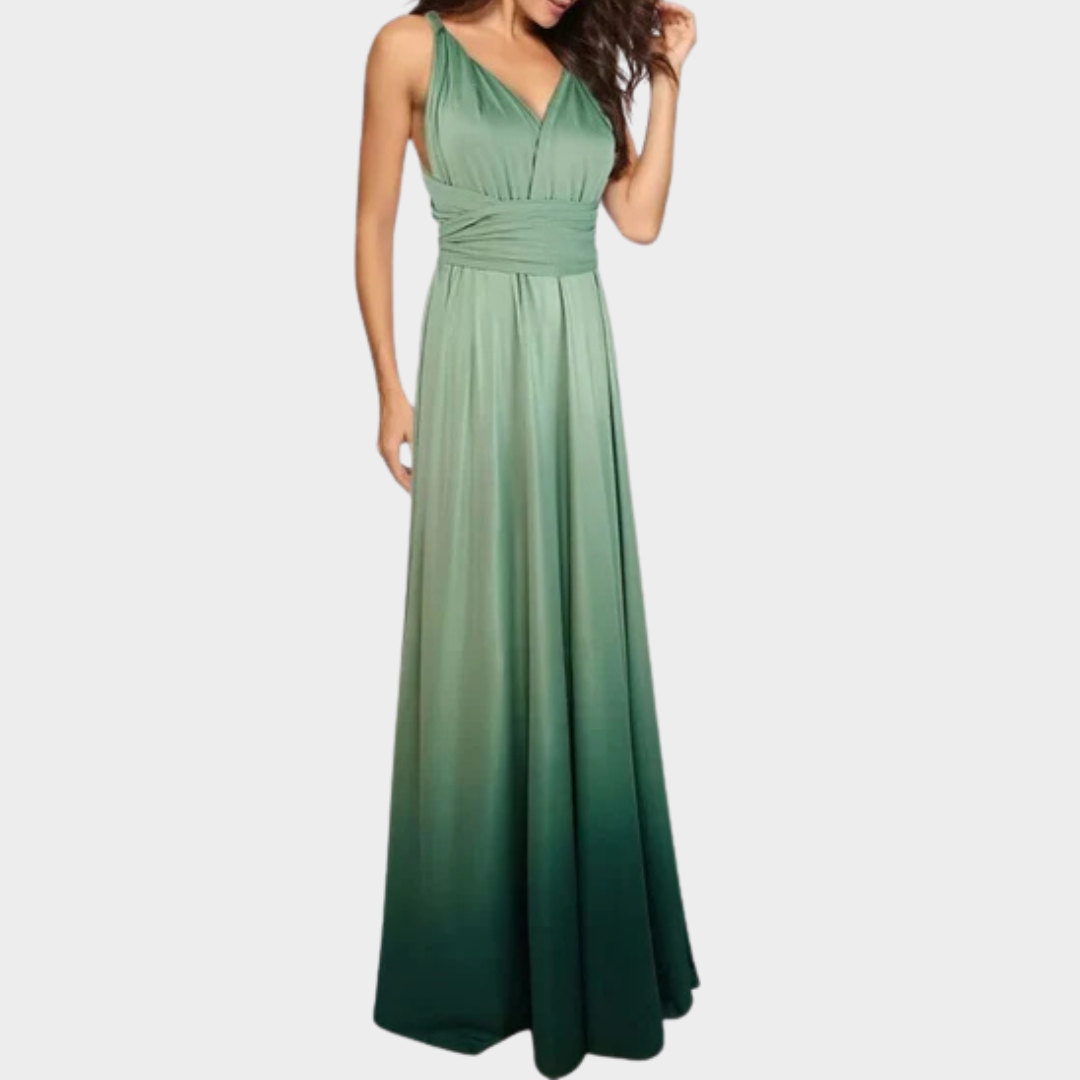 Women's Long Sleeveless Bandage Dress – Infinity Wrap Style – Solid Colour – Elegant Fit – Soft Stretch Fabric – Multiple Colours
