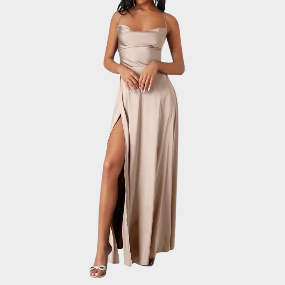Women’s Tank Maxi Dress – Waist-Fitted Slimming Open-Back Bodycon – Polyester Elastane Blend – Multiple Colours
