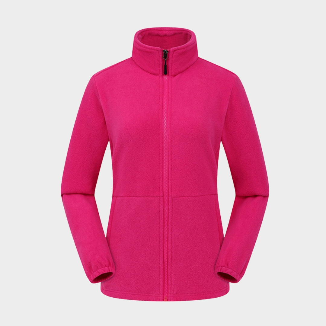 Lightweight Women’s Full-Zip Polar Fleece Jacket – Outdoor Recreation Coat, Multiple Colors