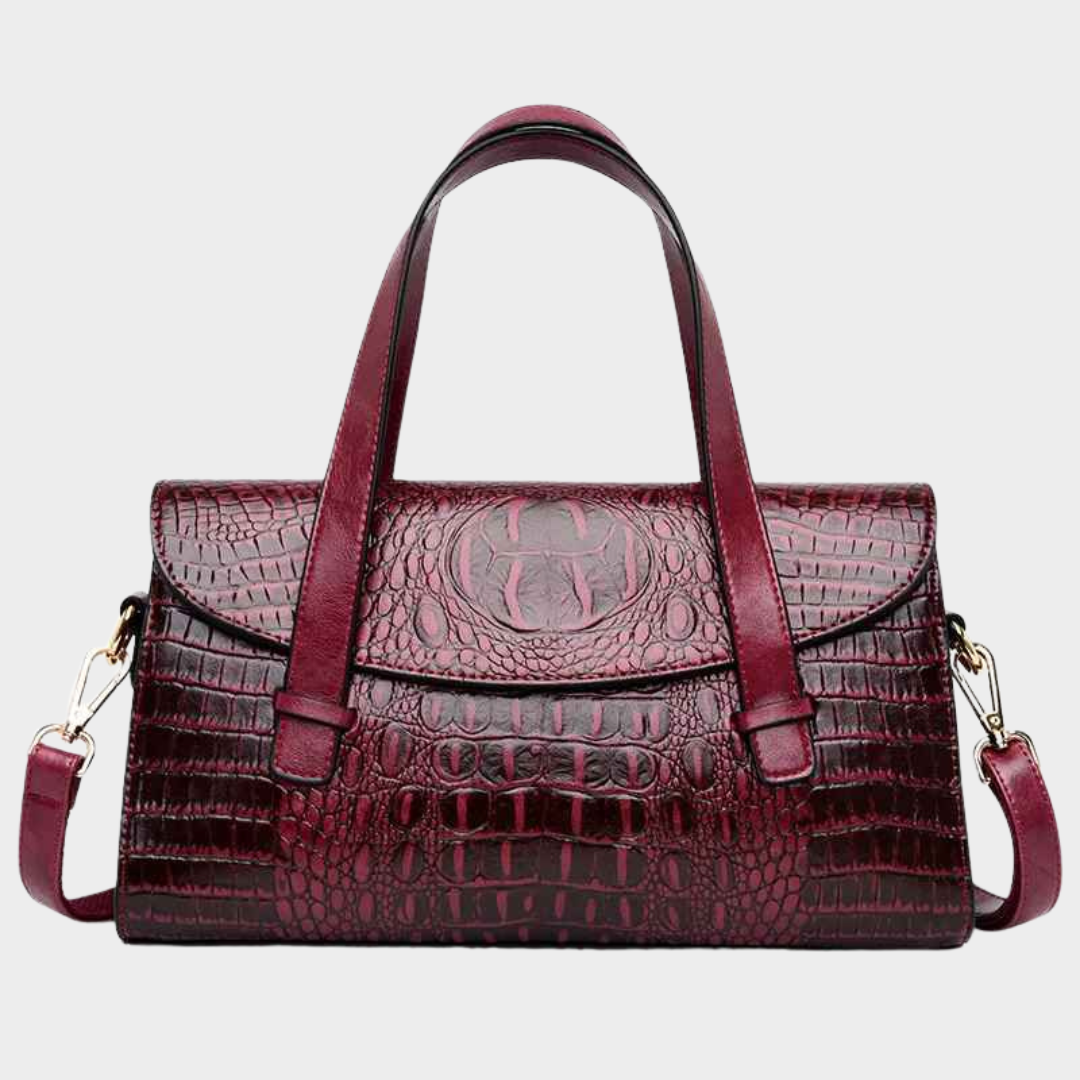 Women's Large Capacity Crossbody Bag – Vintage Alligator Pattern Shoulder and Handbag – Multiple Colours