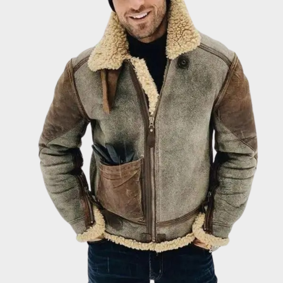 Men’s Warm Jacket – Regular Fit Long Sleeve Outerwear with Zipper Closure – Multiple Colours
