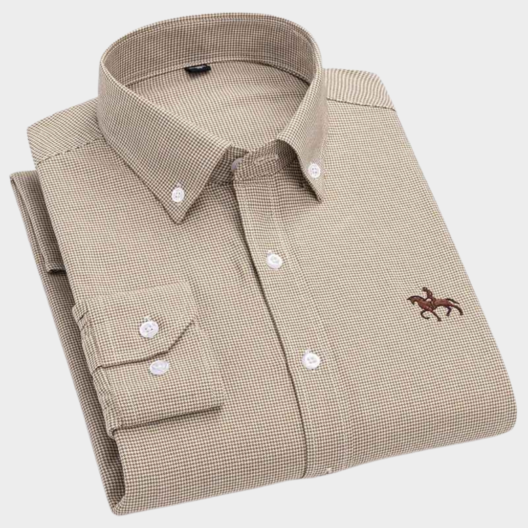 Men's Oxford Shirt - Long Sleeve Regular Fit - 100% Cotton - Casual & Formal Wear - Multiple Colours