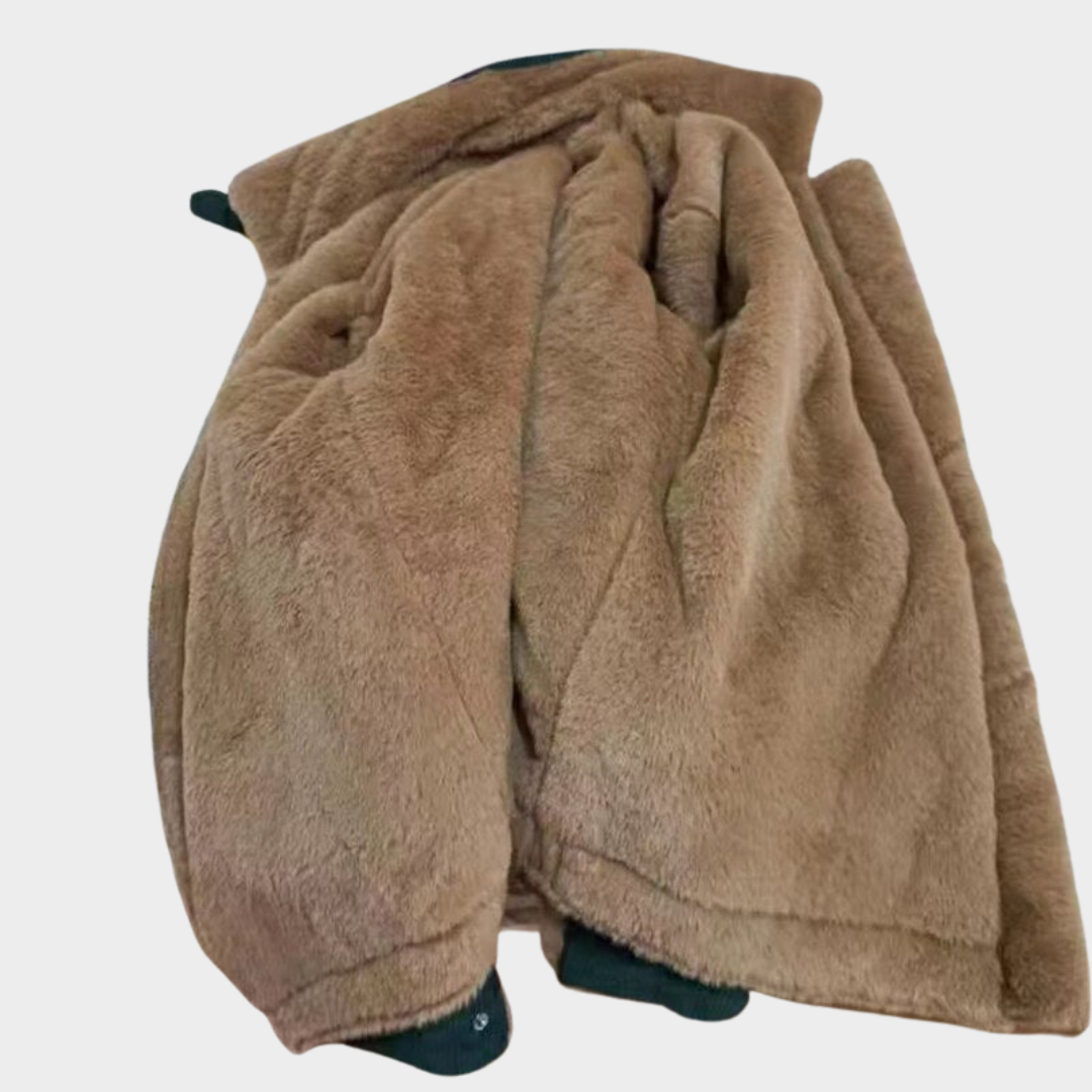 Women's Corduroy Lamb Wool Jacket – Thick & Warm – Zipper Closure – Loose Fit – Comfortable & Stylish – Multiple Colours