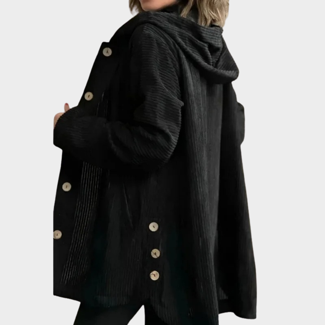 Women’s Casual Velvet Hooded Jacket – Loose Fit Long Sleeve Outerwear with Soft Fabric – Multiple Colours