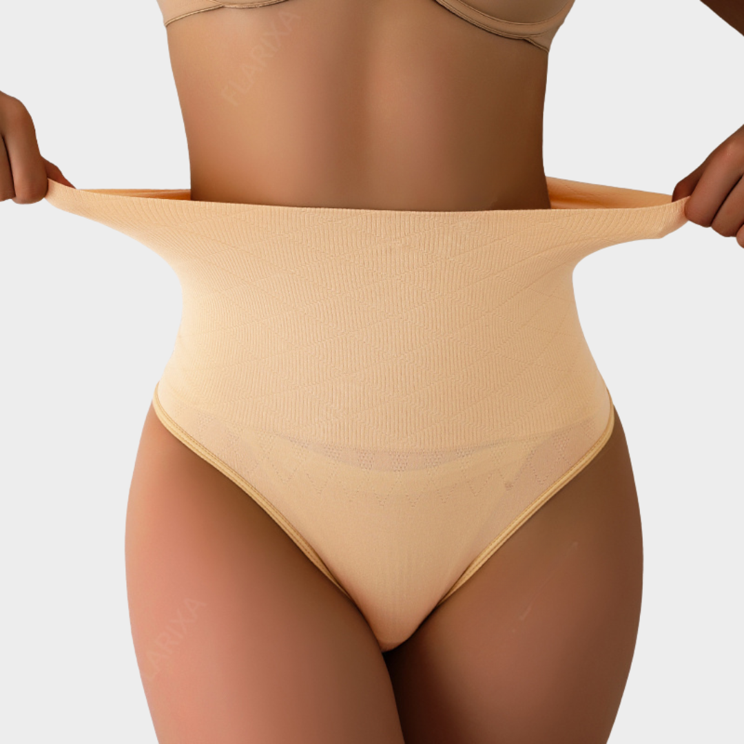 Women's Seamless High-Waist Shaping Thong - Tummy Control - Comfortable & Stretchy Waist Shaper