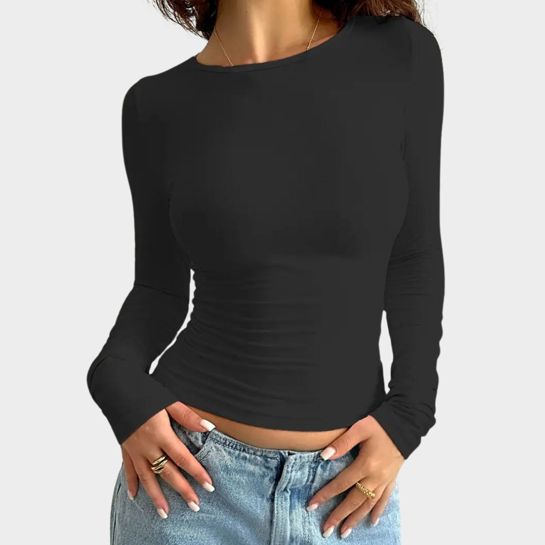 Women's Long Sleeve Crew Neck T-Shirt – Classic Fit – Soft & Comfortable – Versatile Everyday Wear – Multiple Colours
