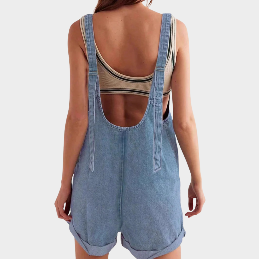 Women’s Casual Sleeveless Overall Romper – Relaxed Fit One-Piece with Modern Silhouette and Lightweight Comfort – Multiple Colours