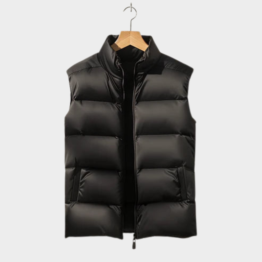Men's Puffer Vest – Sleeveless Quilted Gilet – Lightweight Warm Zip-Up Jacket – Multiple Colours