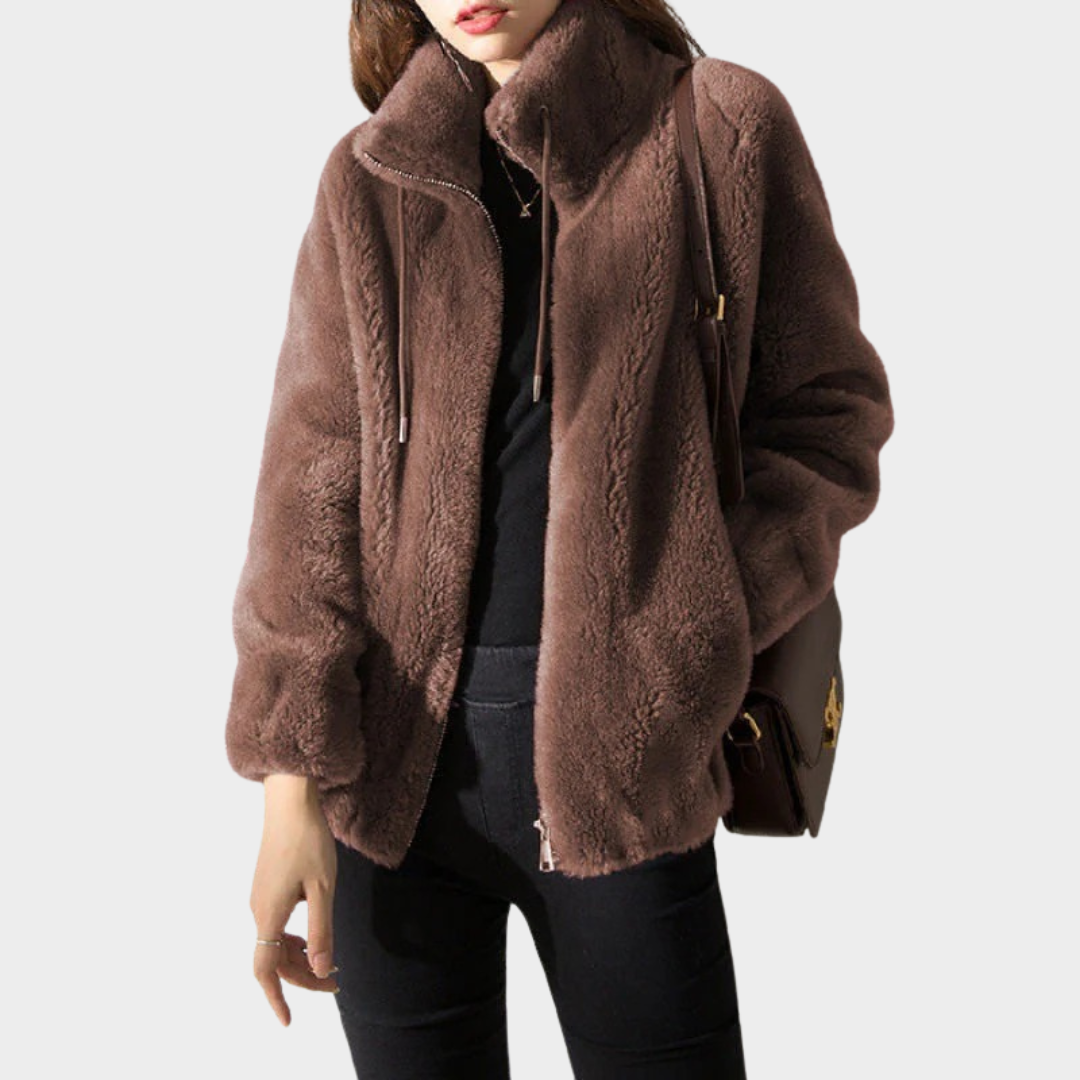 Women’s Fleece Jacket – Double-Sided Coral Fleece Thickened Soft Cozy Cardigan Outerwear – Multiple Colours