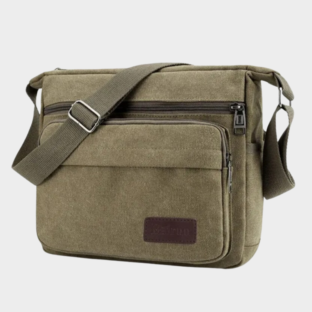 Men's Canvas Crossbody Shoulder Bag - Multi-Function Messenger Bag - Casual Design - Portable Fit