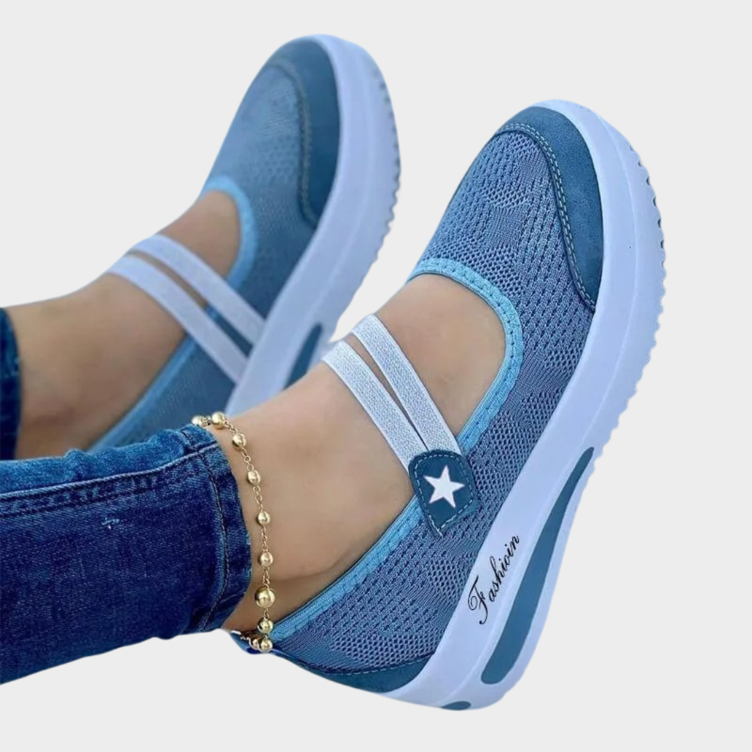 Women’s Platform Sneakers – Mesh Breathable Casual Trainers – Hollow Lightweight Tennis Walking Shoes – Multiple Colours