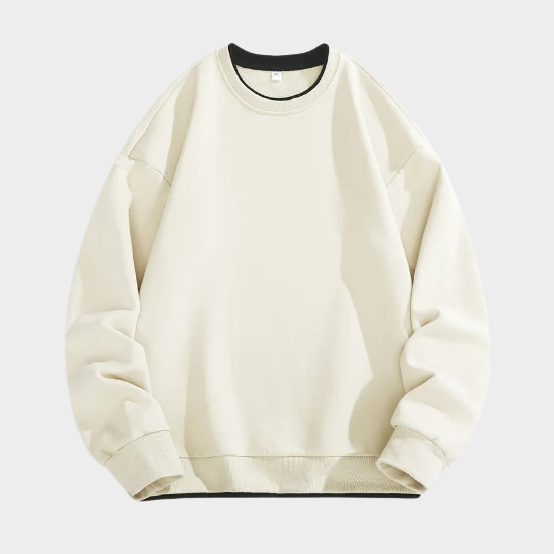 Men's Oversized Hoodie Sweatshirt – Loose Long Sleeve Sports Top, Grey/Beige/and More