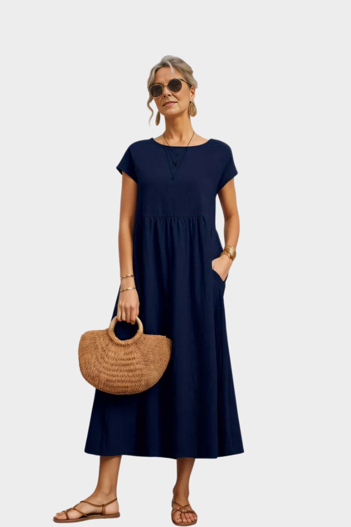 Elise Cotton Linen Dress