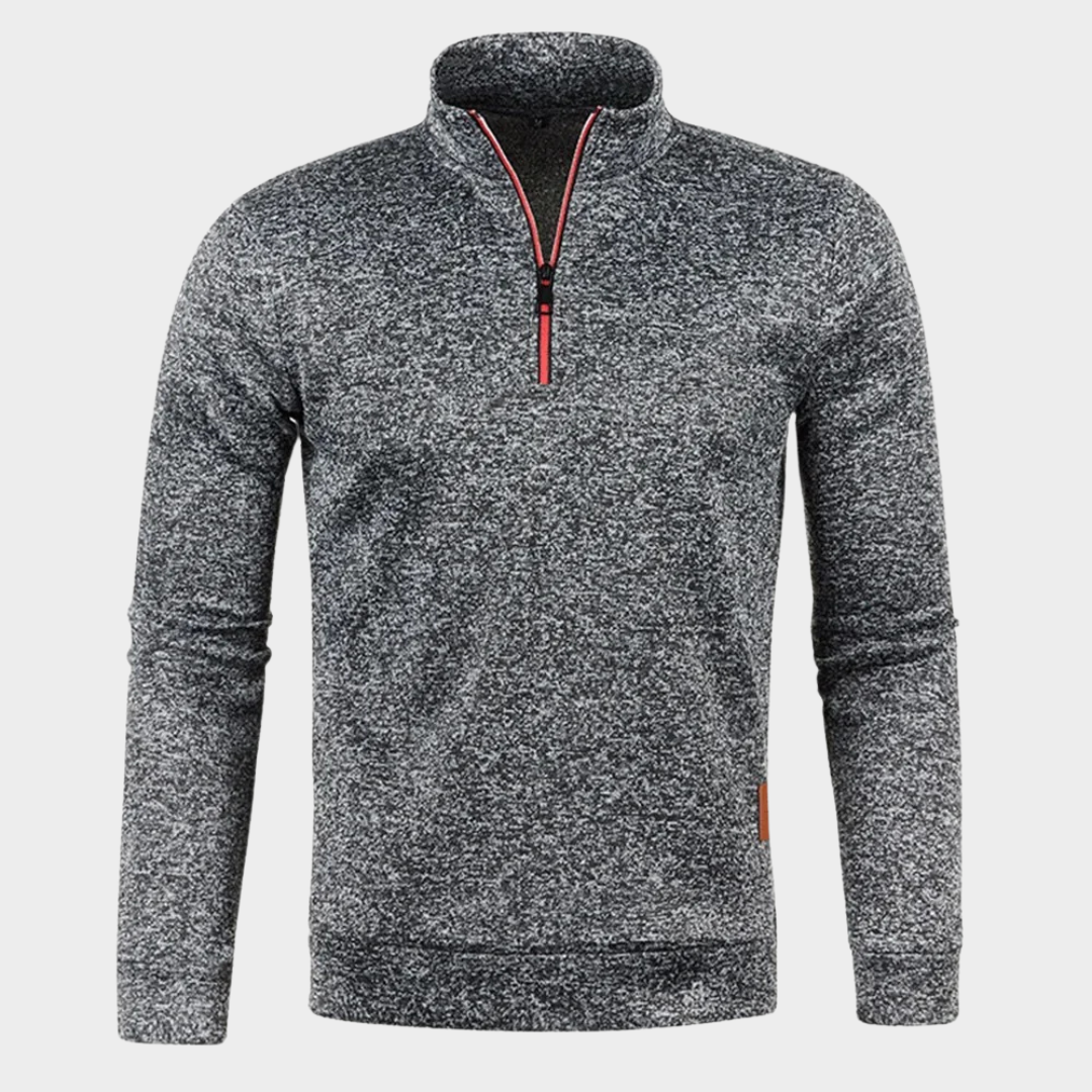 Men's Half-Zip Sweatshirt – Long Sleeve Turtleneck Pullover – Warm Casual Sport Sweater – Multiple Colours