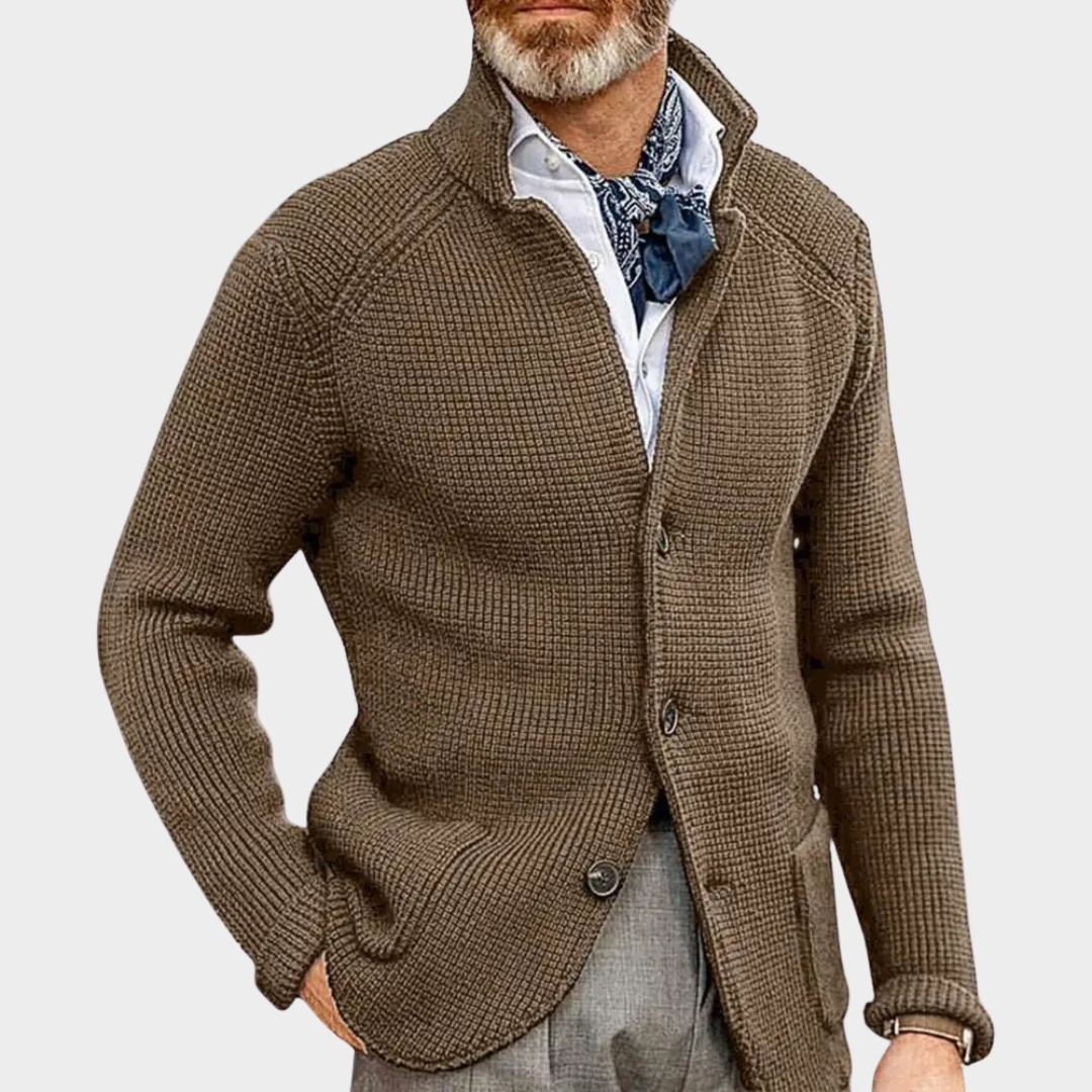 Men's Knitted Cardigan Coat – Windproof Casual Jacket – Multiple Colours