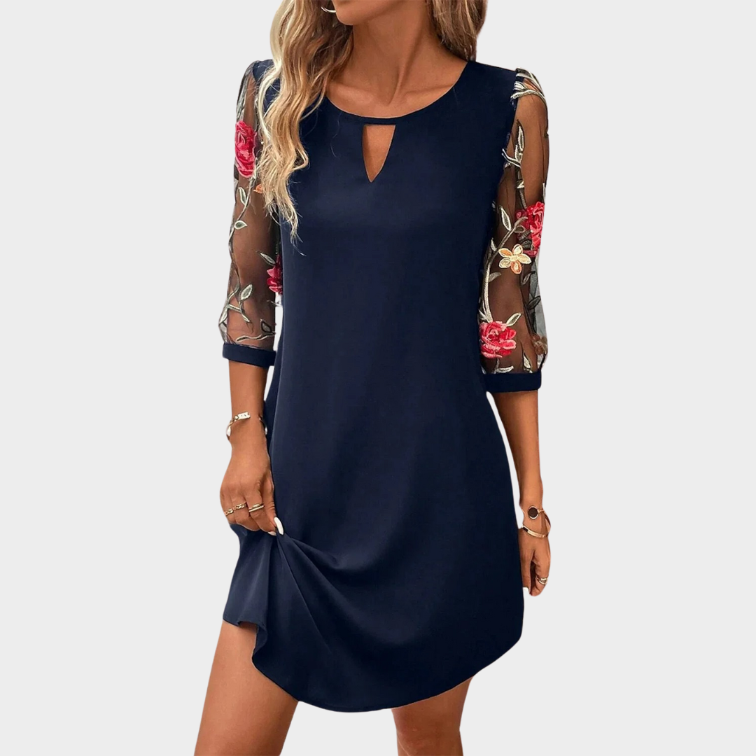 Women’s Short Sleeve Midi Dress – Casual Fit with Flattering Silhouette – Lightweight Soft Fabric – Multiple Colours