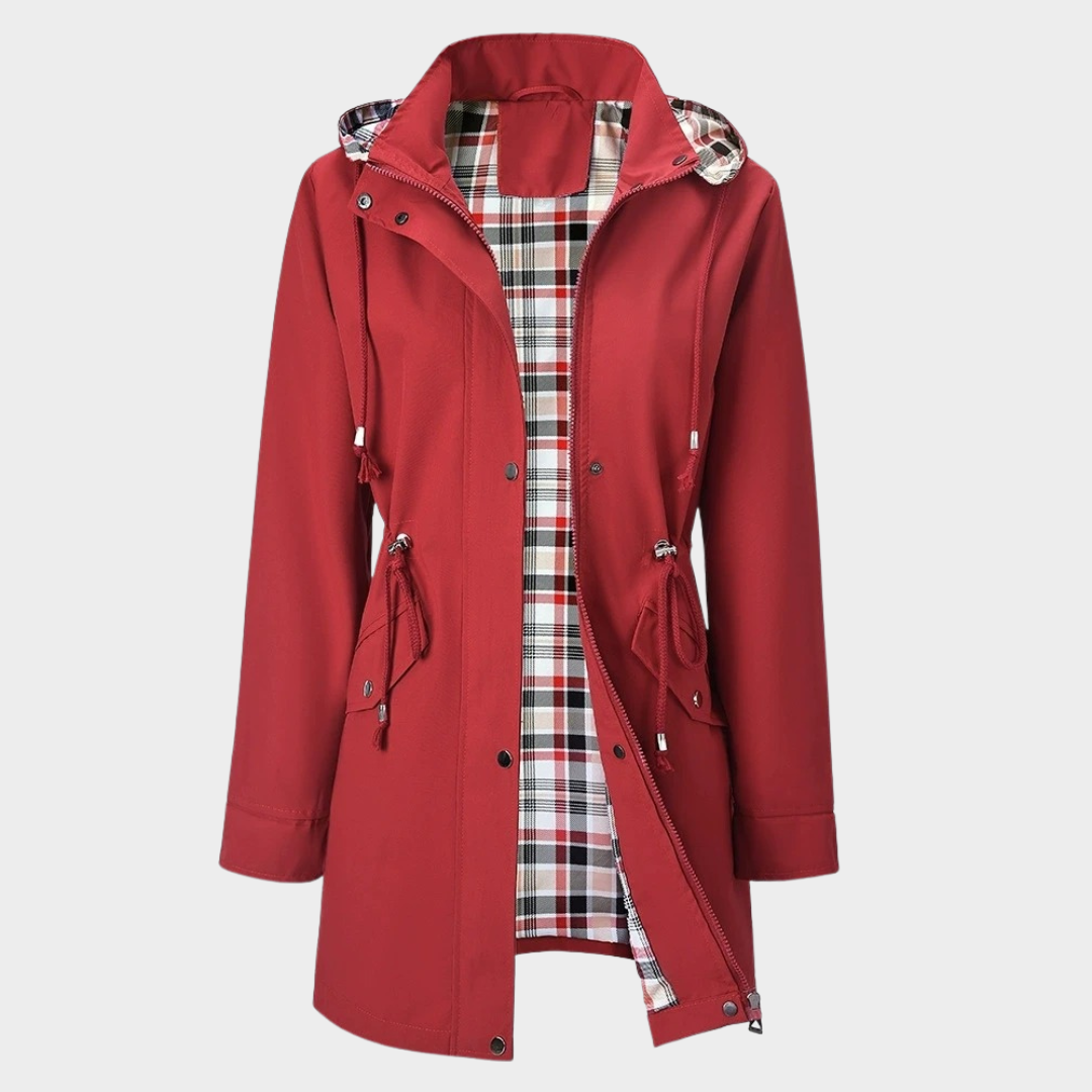 Women’s Hooded Long Trench Coat – Oversized Loose Fit Windbreaker with Rainproof Design – Multiple Colours