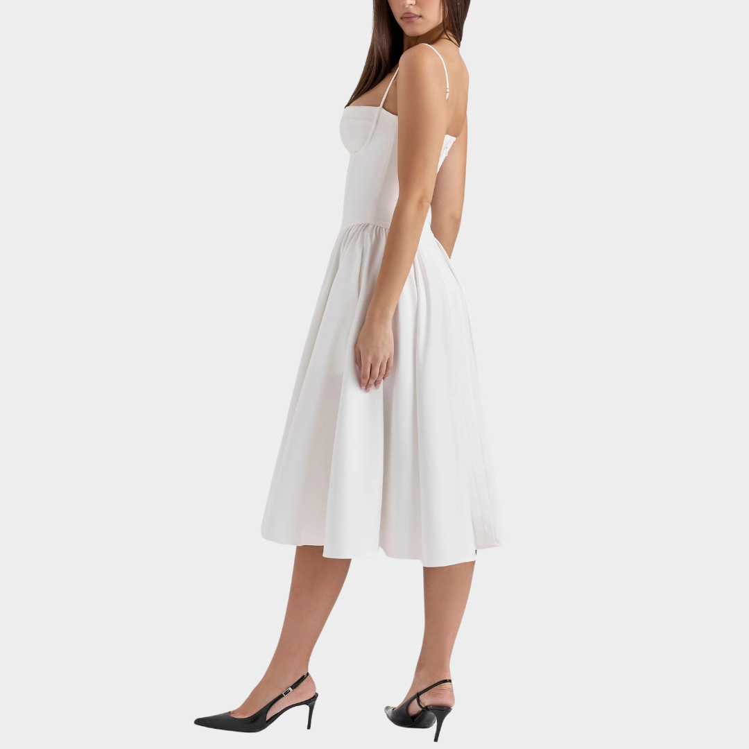 Women’s Long Dress – French Vintage Court Style – Sleeveless Tank Design – Elegant Flowing Fit – Multiple Colours