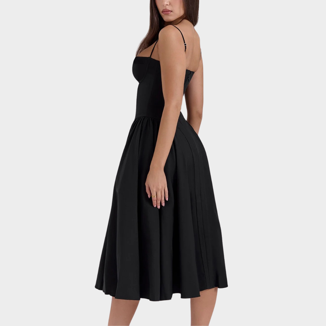 Women’s Long Dress – French Vintage Court Style – Sleeveless Tank Design – Elegant Flowing Fit – Multiple Colours