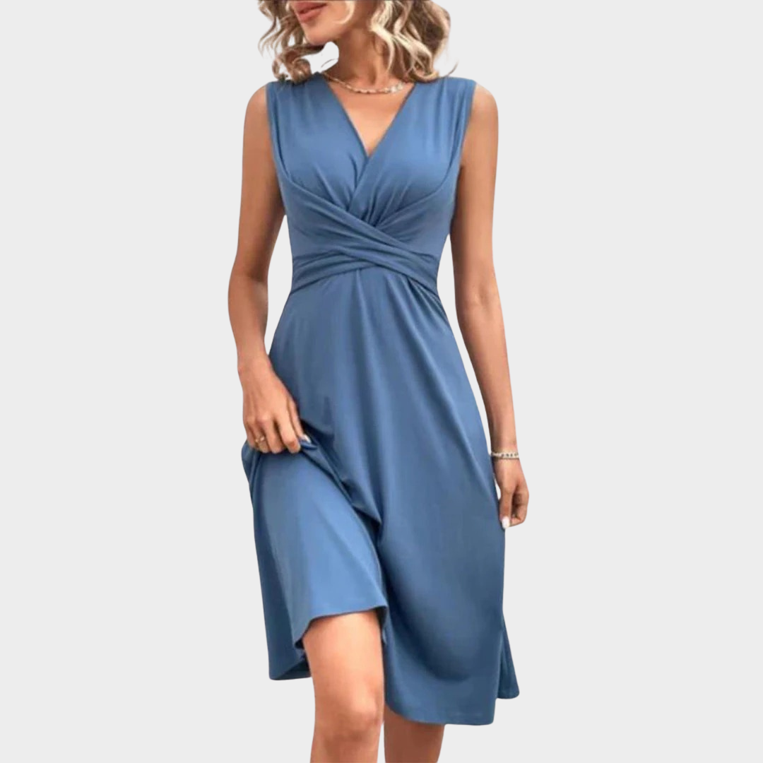Women’s Midi Wrap Dress – Ruffled Sleeve Detail with Flattering Silhouette – Lightweight Comfortable Fit – Multiple Colours