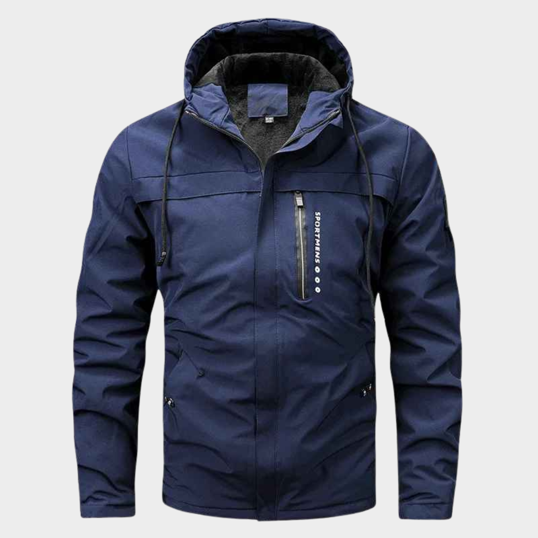 Men’s Hooded Cotton Jacket – Thickened Fleece Lined Casual Anti-Cold Work Coat – Multiple Colours