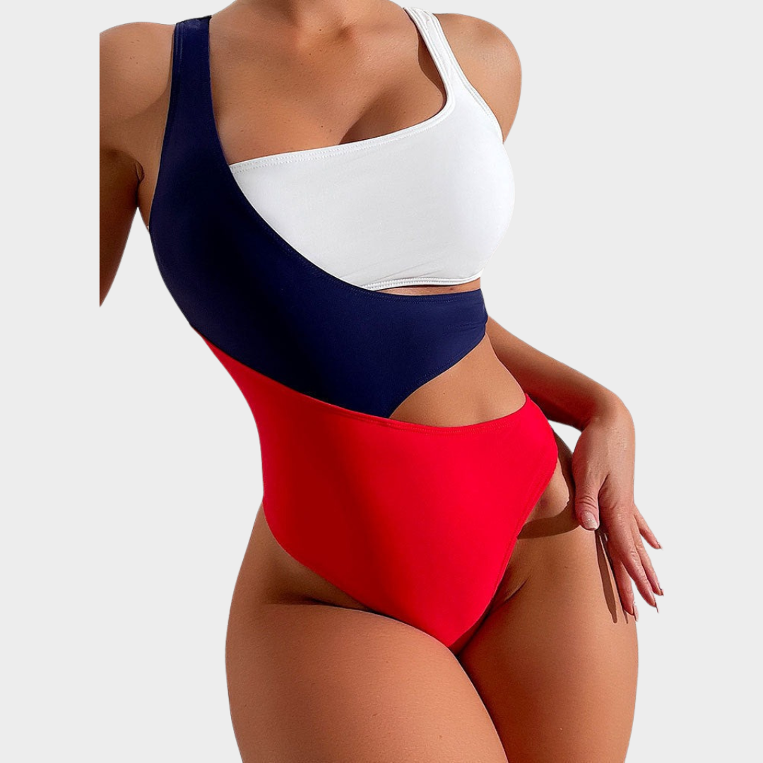 Women Two Piece Swimsuit – Bikini Trikini Hybrid with Adjustable Fit in Smooth Stretch Fabric – Multiple Colours
