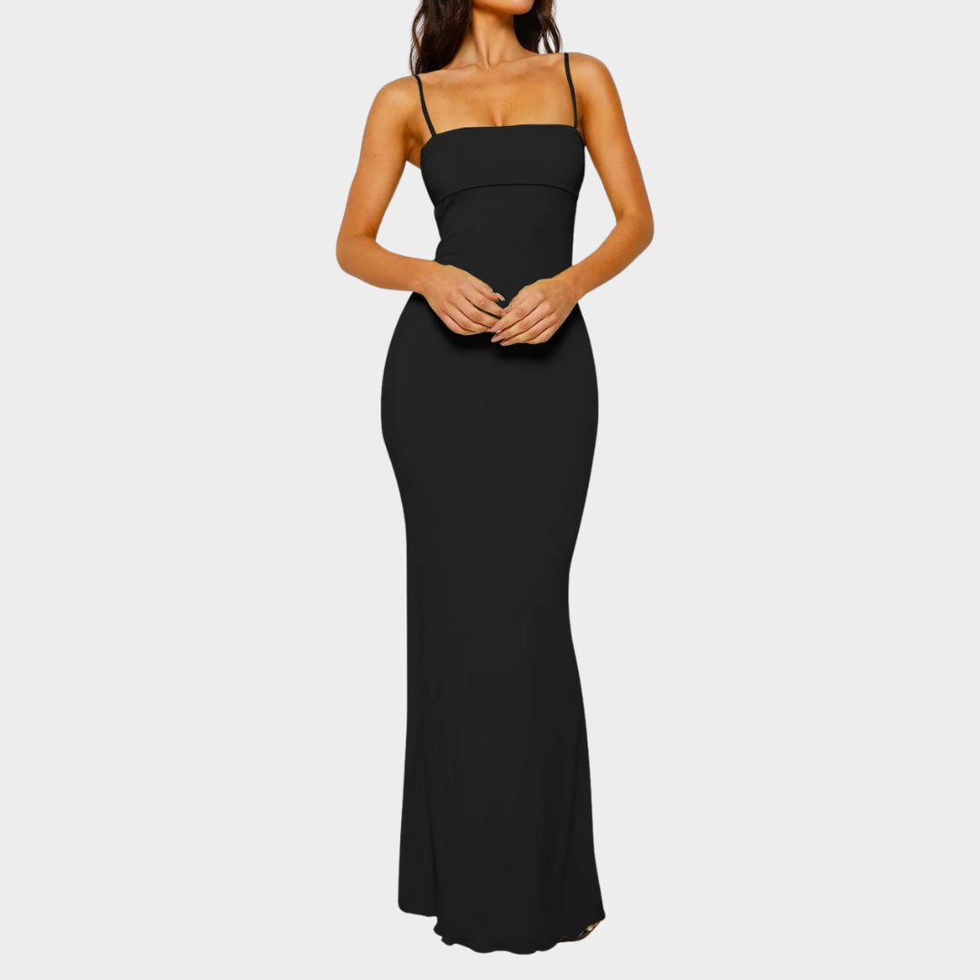 Women’s Slim Fit Tank Dress – Double Layer Open Back Bodycon Style – Multiple Colours