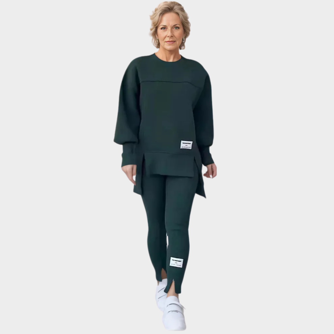 Women’s Two-Piece Sports Set – Loose Hoodie & Fitted Leggings, Warm and Comfortable, Multiple Colors