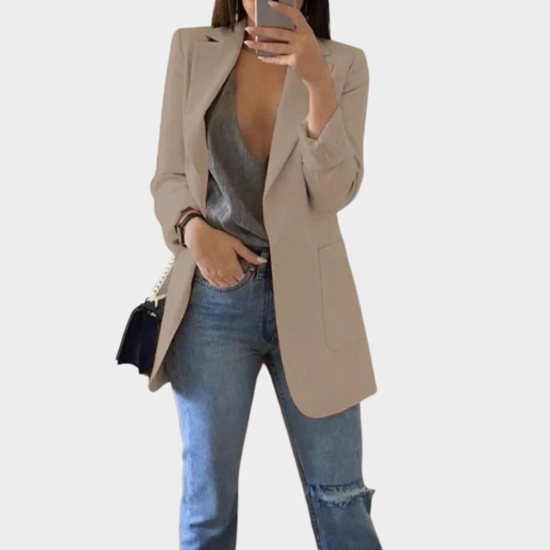 Women's Slim Fit Cardigan – Polo Neck – Elegant Casual Coat – Tailored Design – Multiple Colours