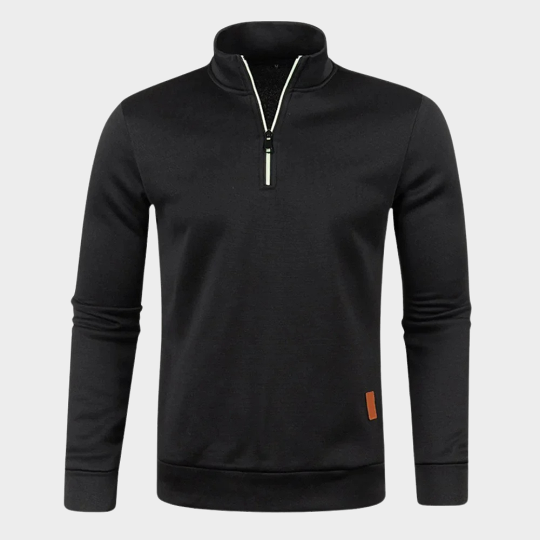 Men's Half-Zip Sweatshirt – Long Sleeve Turtleneck Pullover – Warm Casual Sport Sweater – Multiple Colours