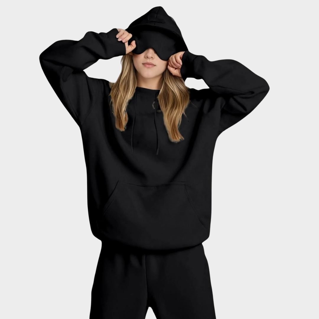 Women’s Hooded Sweatshirt – Casual Pullover with Built In Eye Mask – Long Sleeve Sports Hoodie with Pocket – Multiple Colours