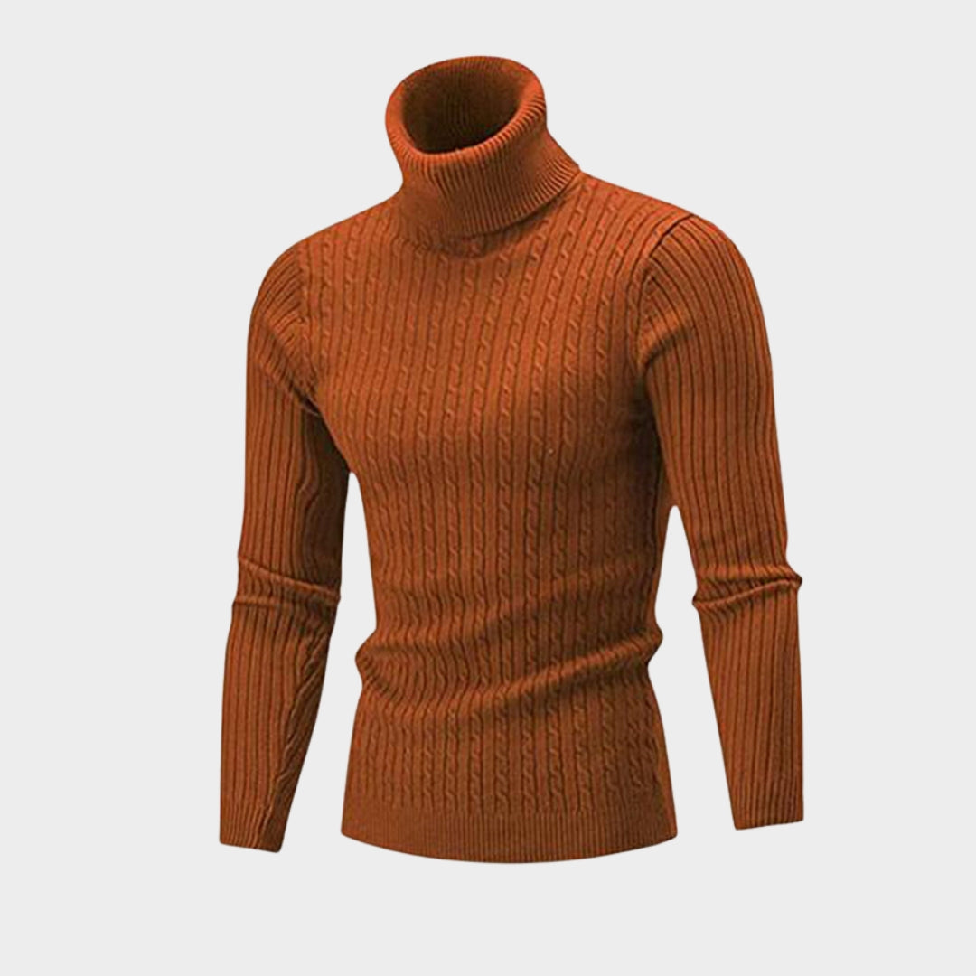 Men’s Turtleneck Sweater – Warm Cashmere Pullover, White, Black, Beige, and More